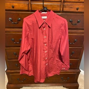 Men’s Van Heusen Red Button up XL 👔